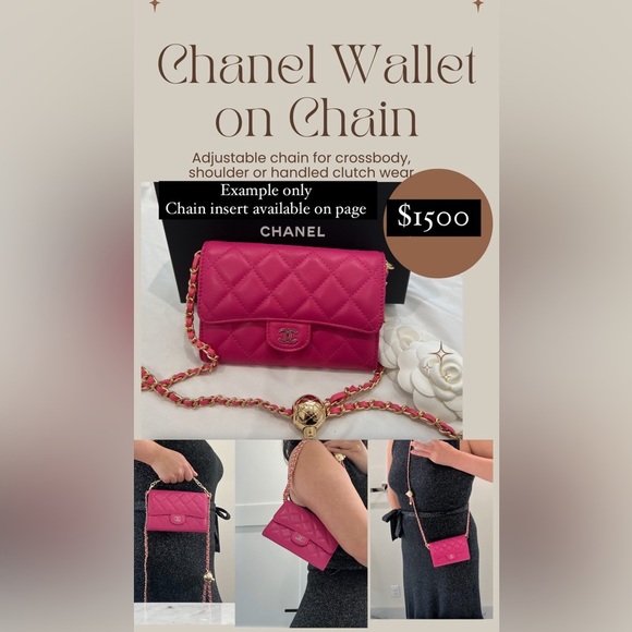 Removable chain insert for wallets - Picture 1 of 14